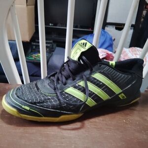 Adidas Men's Turf shoes Black and Lime Athletic Shoes